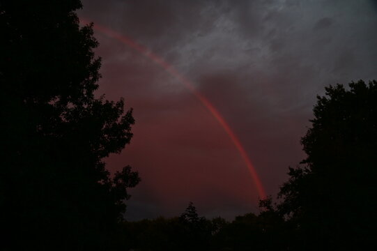 Rainbow and Storm Clouds