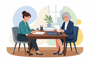 Fototapeta premium Notary Public Professional Service for Legal Document Signing