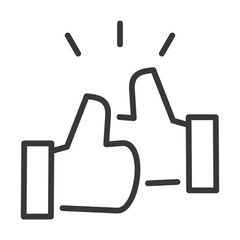 Obraz premium Commitment icon related to trust, relationship, and agreement vector concept illustration with simple and editable line