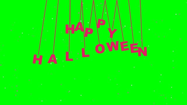 Happy halloween text animation countdown motion