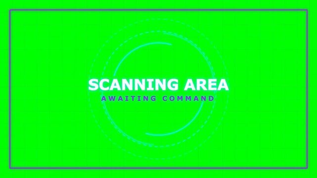 Scanning area interface with digital HUD overlay