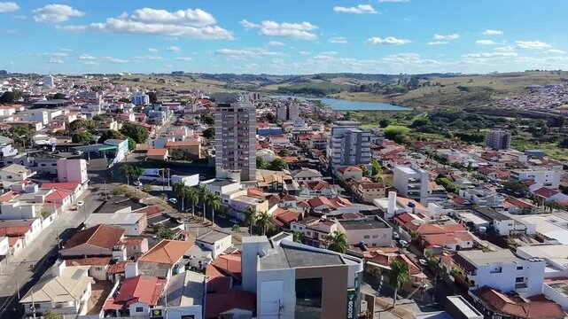 Vista a&eacute;rea do Bairro Centro em S&atilde;o Gotardo, Minas Gerais