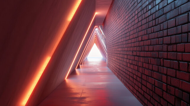 Architecture background geometric arched interior