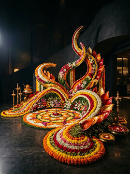 Modern Onam Premium Contemporary 3D Festival Design