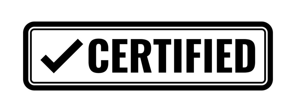 certified ribber stamp, vector illustration isolated on white background