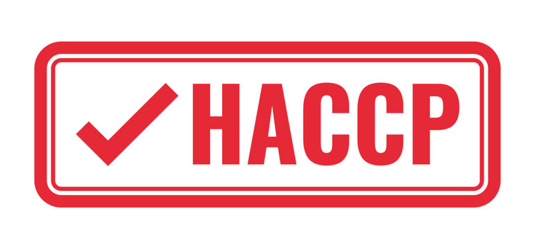 haccp certified ribber stamp, vector illustration isolated on white background