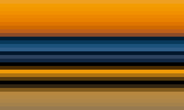 late evening sea bright sunset, colorful abstract geometric landscape, discrete gradient background, contemporary art print