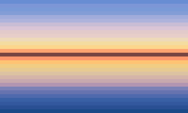 tender sunrise reflected in lake, colorful abstract geometric landscape, discrete gradient background, contemporary art print