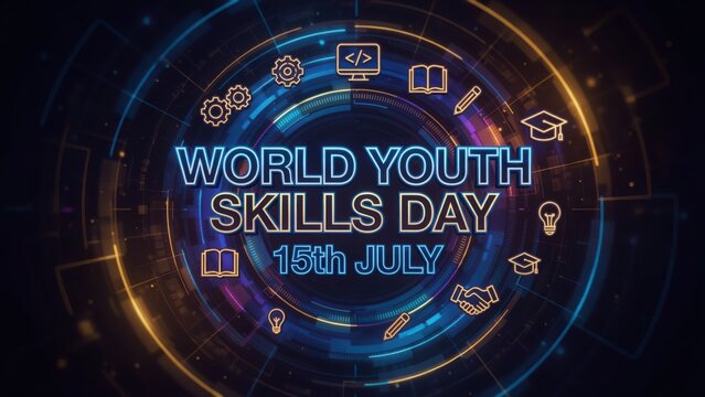 World youth skills day 15th july digital concept