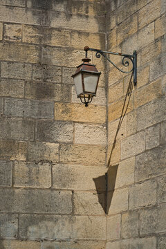 A lantern at St. George's Collegiate Church, Stiftskirche St. Georg in the Old Town of Tubingen, Germany