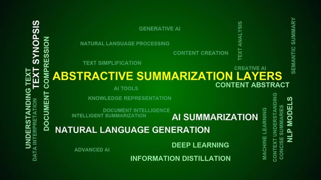 Abstractive Summarization Layers Word Cloud