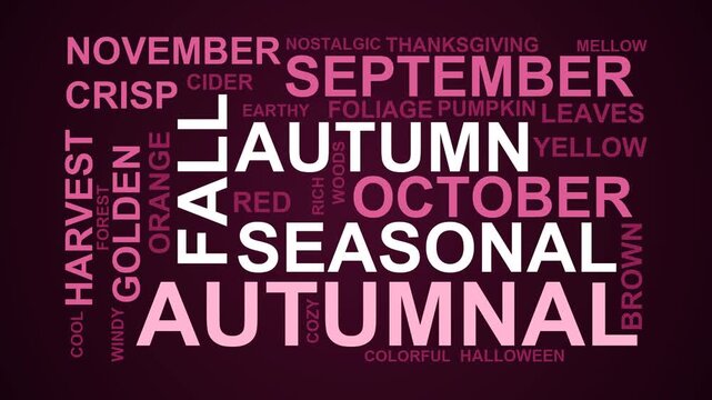 Autumnal Word Cloud