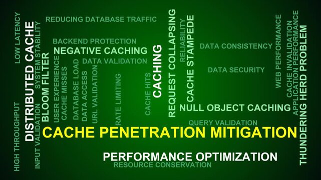 Cache Penetration Mitigation Word Cloud