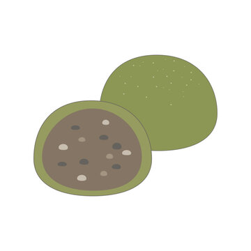 Kusa Mochi Japanese Sweet Vector Illustration
