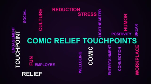 Comic Relief Touchpoints Word Cloud