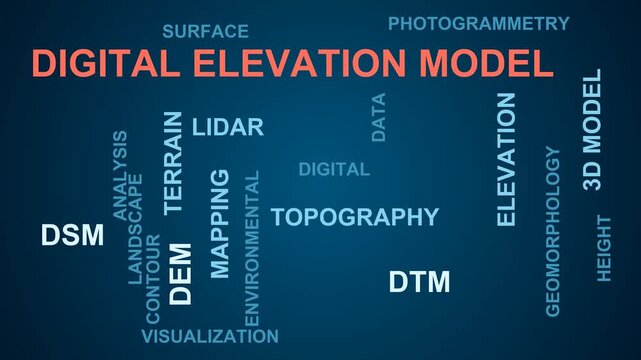 Digital Elevation Model Word Cloud