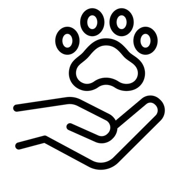 Pet adoption icon. Vector line icon