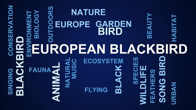 European Blackbird Word Cloud