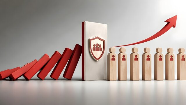 Protective Workforce Shield Halting Domino Risk Toward Business Career Growth