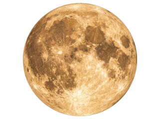 Naklejka premium Full moon glowing in the night sky with a golden sepia vintage textured effect