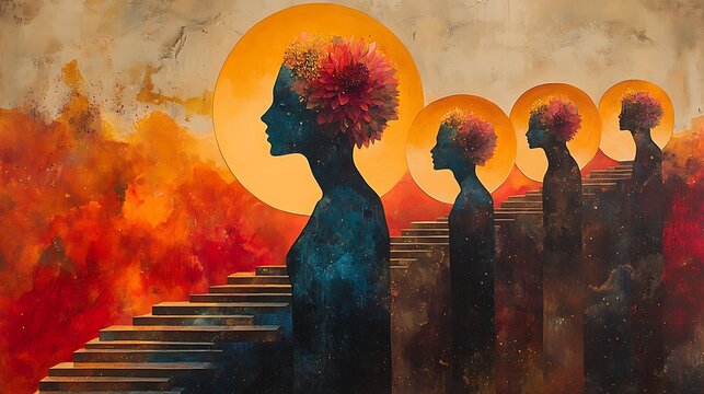 Abstract figurative ascent