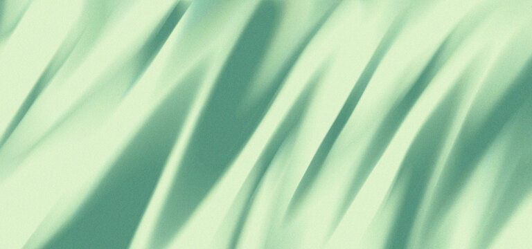 Abstract teal green fabric with soft wavy folds and subtle shadow texture patterns