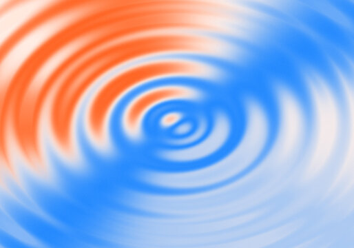 Abstract Rippling Water Texture in Blue and Orange