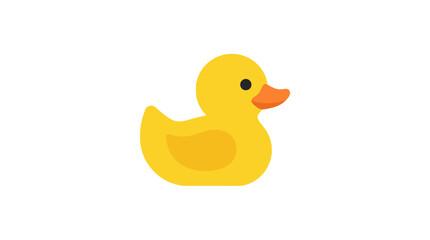 Fototapeta premium Yellow rubber duck toy for children bath time fun isolated on transparent background