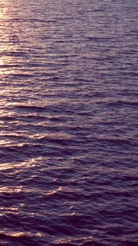 Purple Sunset Reflection on Calm Sea