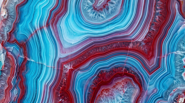 Abstract colorful agate pattern with rare earth mineral layers. Global industrial metal material. sustainable geology science resource element, supply trade