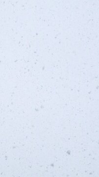 Snowflakes Falling from Cloudy Winter Sky