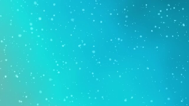 A vibrant abstract background features shimmering bokeh particles against a smooth turquoise and blue gradient, perfect for festive designs or serene digital displays.