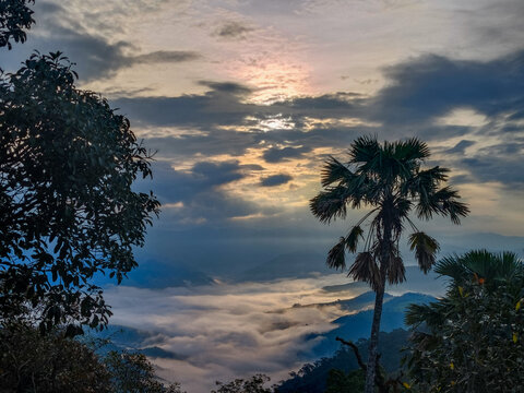 LERKWADOR Mountain or Mountain of Faith view at Mae Wa Luang, Tha Song Yang District, Tak, Thailand