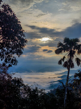 LERKWADOR Mountain or Mountain of Faith view at Mae Wa Luang, Tha Song Yang District, Tak, Thailand