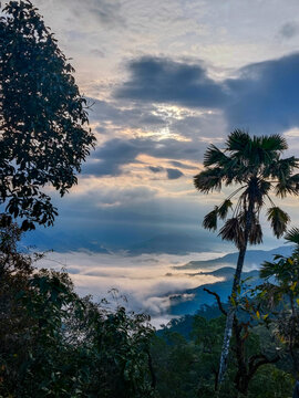 LERKWADOR Mountain or Mountain of Faith view at Mae Wa Luang, Tha Song Yang District, Tak, Thailand