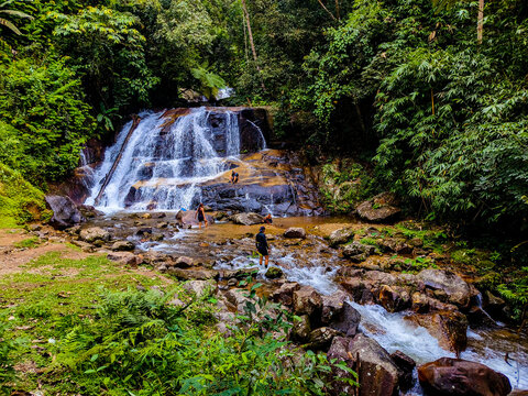 Tak Province, Thailand, Octobet 13, 2025 : Mae Ramerng Waterfall beautiful in Mae Moei national park Tak province, Thailand