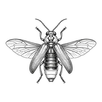 Detailed Insect Illustration Isolated