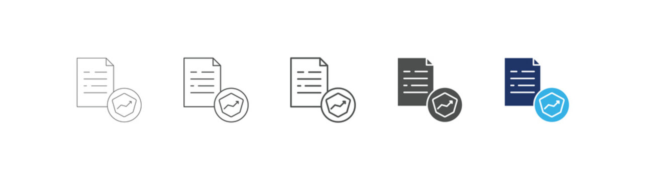 S Corp Icon Set Consisting Of Multiple Styles. Vector Illustration. Editable Stroke.