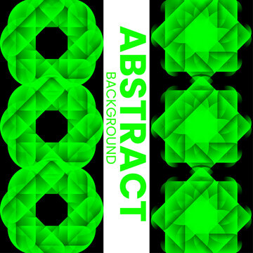 Vibrant Abstract Background Neon Green Diamond Grid Pattern with Repeating Geometric Structures