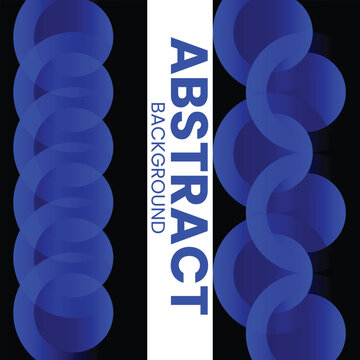 Blue Vertical Circle Wave Pattern with Soft Repeating Geometric Forms