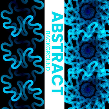 Vibrant Abstract Background Blue Flowing Squiggle Pattern with Interconnected Abstract Lines