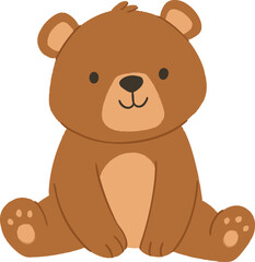 Obraz premium Cute Bear Cartoon Character Illustration for Kids