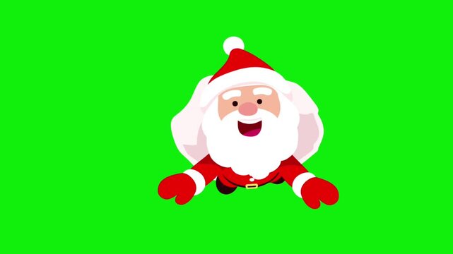 Cute Santa Claus Plush Toy with Red Hat and White Beard