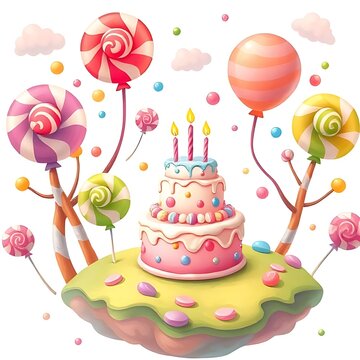 birthday cake with candles