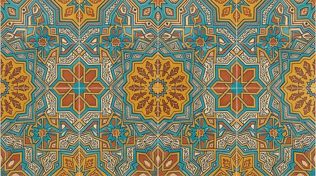 Moroccan tile geometric seamless pattern background