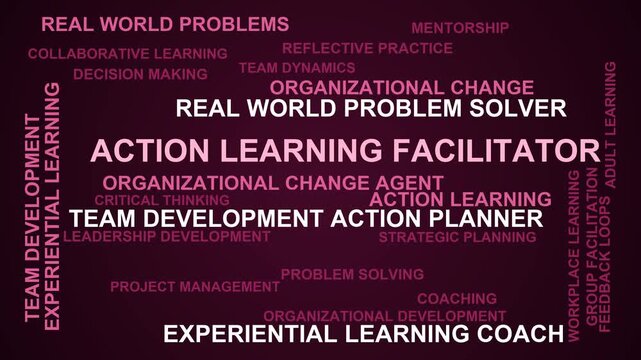 Action Learning Facilitator Word Cloud