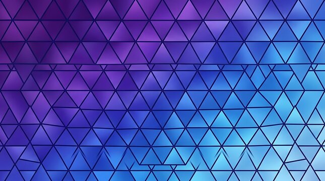 Triangular mosaic pattern in blue and purple