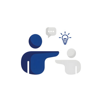 Mentorship & Idea Exchange Icon Isolated on Transparent