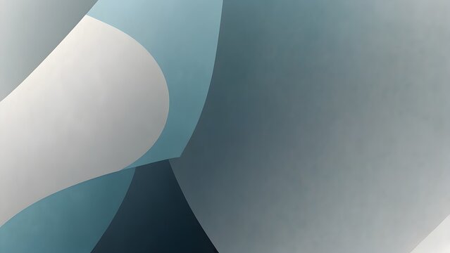 Abstract blue geometric background with soft curved shapes and smooth gradient transitions