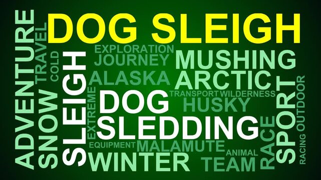 Dog Sleigh Word Cloud